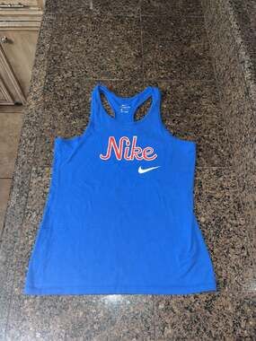 Nike Women's Racerback Tank Top Blue Size Large